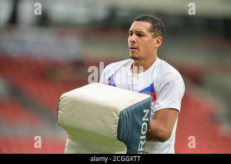 Ben Jones-Bishop von Wakefield Trinity kehrt von einer langfristigen Verletzung zurück. Stockfoto