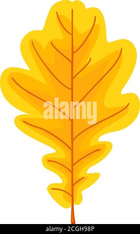Cartoon gelbe Eiche Blatt Stock Vektor