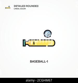 Baseball-1 Vektorsymbol. Moderne Vektorgrafik Konzepte. Einfach zu bearbeiten und anzupassen. Stock Vektor