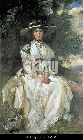 Shannon Sir James Jebusa - Lady Barber in a Landscape - British School - 19. Jahrhundert Stockfoto