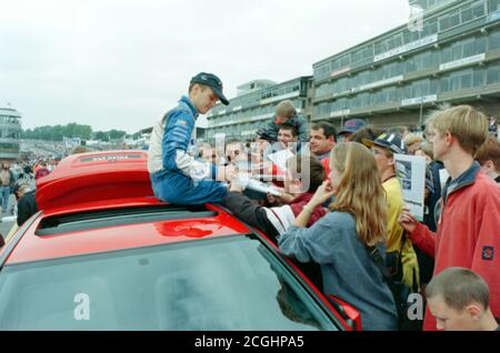 Archivbild: British Touring Car Championships in Brands Hatch am 31. August 1998, Bild aus Farbnegativ gescannt. Stockfoto