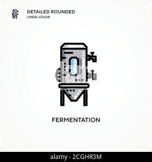 Symbol für den Fermentationsvektor. Moderne Vektorgrafik Konzepte. Einfach zu bearbeiten und anzupassen. Stock Vektor