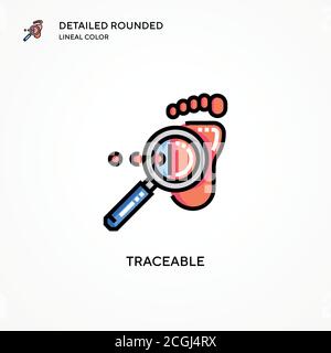 Symbol für rückführbare Vektor. Moderne Vektorgrafik Konzepte. Einfach zu bearbeiten und anzupassen. Stock Vektor