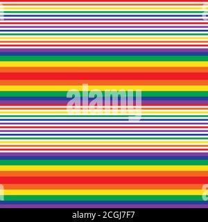 Regenbogen gestreift nahtlose Muster Hintergrund geeignet für Mode-Textilien Stock Vektor