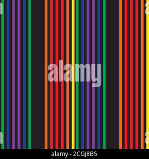 Regenbogen gestreift nahtlose Muster Hintergrund geeignet für Mode-Textilien Stock Vektor