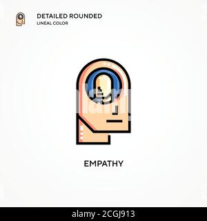 Symbol „Empathie“. Moderne Vektorgrafik Konzepte. Einfach zu bearbeiten und anzupassen. Stock Vektor
