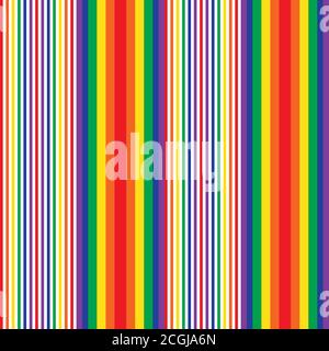 Regenbogen gestreift nahtlose Muster Hintergrund geeignet für Mode-Textilien Stock Vektor