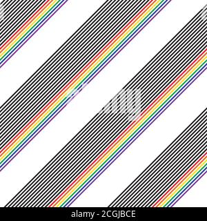 Regenbogen gestreift nahtlose Muster Hintergrund geeignet für Mode-Textilien Stock Vektor