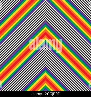 Regenbogen gestreift nahtlose Muster Hintergrund geeignet für Mode-Textilien Stock Vektor