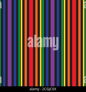 Regenbogen gestreift nahtlose Muster Hintergrund geeignet für Mode-Textilien Stock Vektor