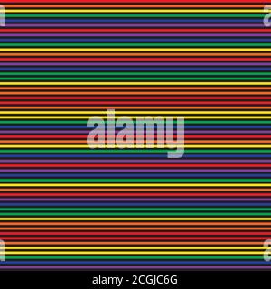 Regenbogen gestreift nahtlose Muster Hintergrund geeignet für Mode-Textilien Stock Vektor