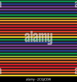 Regenbogen gestreift nahtlose Muster Hintergrund geeignet für Mode-Textilien Stock Vektor