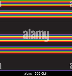 Regenbogen gestreift nahtlose Muster Hintergrund geeignet für Mode-Textilien Stock Vektor