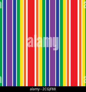 Regenbogen gestreift nahtlose Muster Hintergrund geeignet für Mode-Textilien Stock Vektor