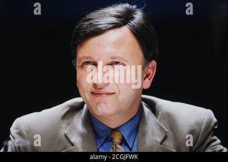 Antoine Waechter, Präsident der französischen Ökologiepartei Les Verts, 90er Jahre, Frankreich Stockfoto