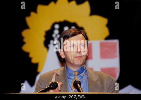 Antoine Waechter, Präsident der französischen Ökologiepartei Les Verts, 90er Jahre, Frankreich Stockfoto