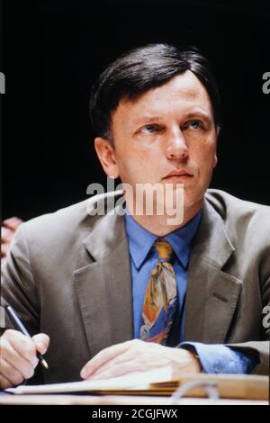 Antoine Waechter, Präsident der französischen Ökologiepartei Les Verts, 90er Jahre, Frankreich Stockfoto