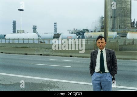 Antoine Waechter, Präsident der französischen Ökologiepartei Les Verts, um 1988, Frankreich Stockfoto