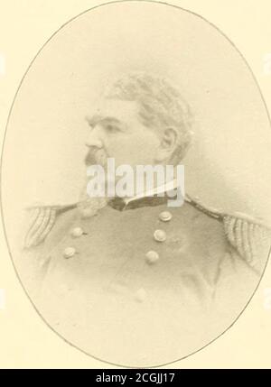 . Offiziere der Armee und Marine (regelmäßige), die im Bürgerkrieg gedient. chita.Kansas. Er wurde Major befördert, 3. Mai 1861, und war engagiert auf einer Expedition nach Southwest Missouri, 24. Juni 1861, Vereinigung mit General Lyon, 5. Juli 1861, onGrand River, Missouri, und wurde in der Aktion derDug Spring und Schlacht von Wilsons Creek, wo hecommmanded nach dem Fall von General Lyon, Und dirigierten den Rückzug nach Rolla, Missouri. Machte Brigadier-General von Freiwilligen Aug. 10, 1861, und nahm an einer Expedition in den Nordosten Mis-souri: War auf dem marsch nach Kansas City, Oktober, 1861, bilden das Recht Stockfoto