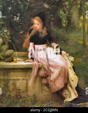 Symonds William Robert - die Prinzessin und der Frosch - British School - 19. Jahrhundert Stockfoto