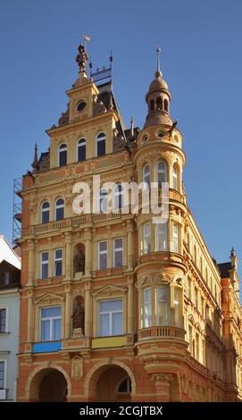 Ottokar II Square in Ceske Budejovice. Der Tschechischen Republik Stockfoto