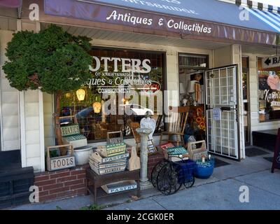 Uriges Antiquitätengeschäft in Vancouver, British Columbia, Kanada Stockfoto