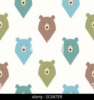 Bär Nahtloses Muster. Stock Vektor