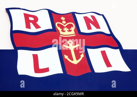 Royal National Lifeboat Institution RNLI Flag Logo Stockfoto