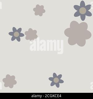 Cartoon Blumen Nahtloses Vektor-Muster - Wiederholen Ornament für Textil, Papier, Mode etc. Stock Vektor