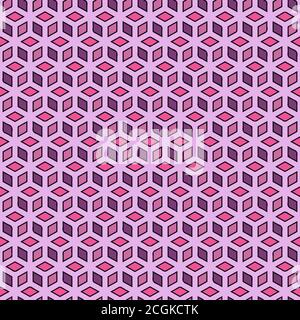 Isometrische Cubes Nahtloses Vektor-Muster - wiederholende Ornament für Textil, Umhüllungspapier, Mode etc. Stock Vektor