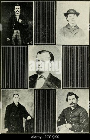 . Geschichte des ersten Bataillons Pennsylvania sechs Monate Freiwillige und das 187. Regiment Pennsylvania freiwillige Infanterie; sechs Monate und drei Jahre Dienst, Bürgerkrieg, 1863-1865; . I WATKIN MORGAN. 2 JOHN J. RODERICK.4 WILLIAM STEWART. 5 THOMAS FIRMA C. 3 JAMES D. WARE.P. MORGAN. . 1 JOHN C. DEVINE. 3 NELSON B. CASE. 2 CHARLES S. BEAVER. 4 JOHN 0BRLN. 5 JACOB SLACK. FIRMA C. bis N!-;U- VllKK PimUC MnilARY ASTnu. Lraox ».^fn TlLDblN P(HJNIM?N8» . £, PENNSYLVANIA FREIWILLIGE INFANTERIE 173 erste Station auf Streikposten, und es regnete, und gerade über die Zeit Istarted wir alle bestellt wurden und Stockfoto