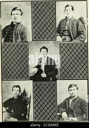 . Geschichte des ersten Bataillons Pennsylvania sechs Monate Freiwillige und das 187. Regiment Pennsylvania freiwillige Infanterie; sechs Monate und drei Jahre Dienst, Bürgerkrieg, 1863-1865; . I ALBERT WERKHEISER. 2 WILLIAM NASH. 3 PETER M. REED. 4 JOHN SECHLER. 5 WILIAM BRYANT. UNTERNEHMEN C. DAS NEUE SIE EIN. I WATKIN MORGAN. 2 JOHN J. RODERICK.4 WILLIAM STEWART. 5 THOMAS FIRMA C. 3 JAMES D. WARE.P. MORGAN. Stockfoto