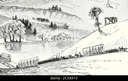 . Schlachten und Führer des Bürgerkriegs: Wobei zum größten Teil Beiträge von Union und konföderierten Offiziere. OA.N- SJ UNION TRUPPEN ÜBERQUEREN DIE RAPIDAN BEI GERMANNA FORD, MAI I, 1864.AUS EINER SKIZZE ZU DER ZEIT GEMACHT. Stockfoto