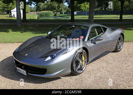 Ferrari 458 Italia (2010-2015), Car Club Displays, Concours of Elegance 2020, Hampton Court Palace, London, Großbritannien, Europa Stockfoto