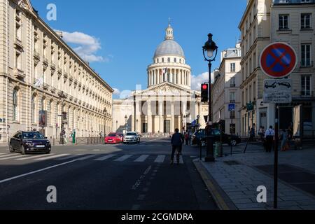 Das Pantheon, ein Wahrzeichen von Paris und die Begräbnisstätte vieler berühmter franzosen Stockfoto