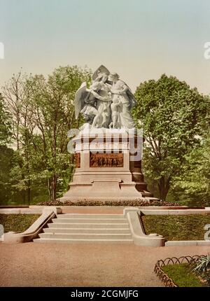 Straßburger Denkmal, Deutsch-Preußischer Krieg 1870-1871 Gedenkfeier, Basel, Basel-Stadt, Schweiz 1890. Stockfoto