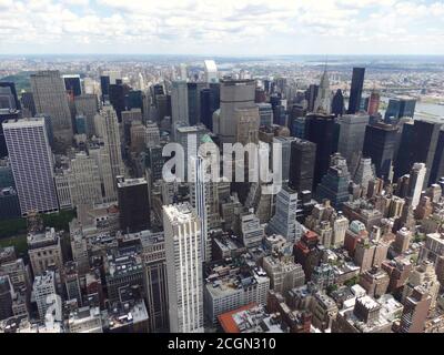 Der Blick vom Empire State Building, Blick auf Central Park, New York City, USA Stockfoto