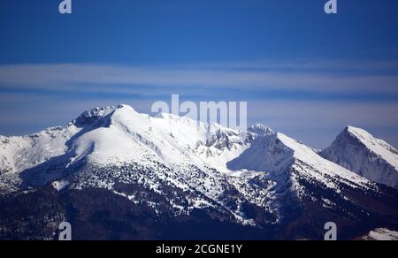 Der Herbst weicht dem Winter Stockfoto