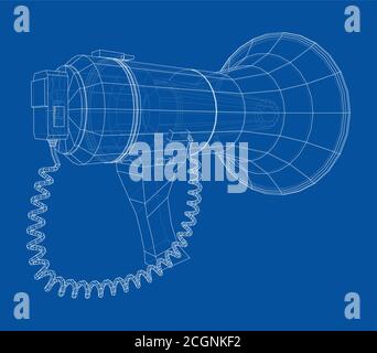 Konzept des Megaphons. Vektor Stock Vektor