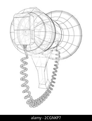Konzept des Megaphons. Vektor Stock Vektor
