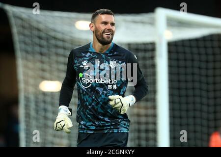 WATFORD, ENGLAND. 11. SEPTEMBER Ben Foster von Watford während der Sky Bet Championship Spiel zwischen Watford und Middlesbrough in Vicarage Road, Watford. (Kredit: Leila Coker, MI News) Kredit: MI Nachrichten & Sport /Alamy Live Nachrichten Stockfoto