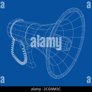 Konzept des Megaphons. Vektor Stock Vektor