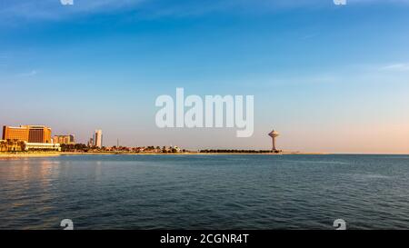 Wundervolle Morgenansicht in Al khobar Corniche - Al-Khobar, Saudi Arabien. Stockfoto