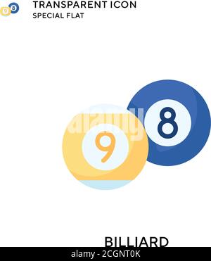 Billard-Vektor-Symbol. Flache Illustration. Vektor EPS 10. Stock Vektor