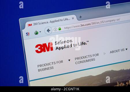 Rjasan, Russland - 11. Juli 2018: 3m.com Website auf dem Display von PC Stockfoto
