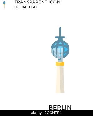 Vektorsymbol Berlin. Flache Illustration. Vektor EPS 10. Stock Vektor