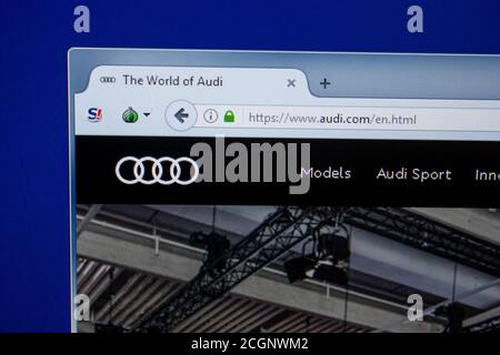 Rjasan, Russland - 11. Juli 2018: audi.com Website auf dem Display von PC Stockfoto