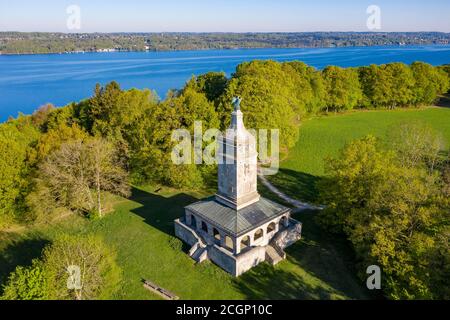 Bismarckturm am Starnberger See, Assenhausen, Gemeinde Berg, Fuenfseenland, Oberbayern, Bayern, Deutschland Stockfoto