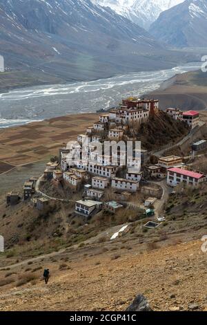 Ki Kloster in Spiti Valley, Himachal Pradesh, Indien Stockfoto