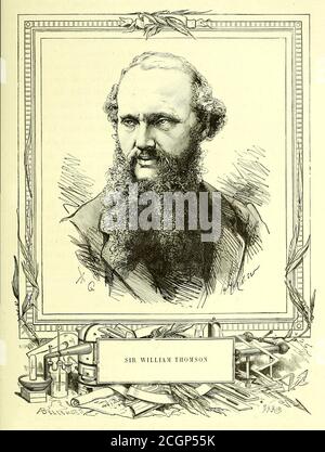 William Thomson, 1. Baron Kelvin, OM, GCVO, PC, PRS, FRSE (26. Juni 1824 – 17. Dezember 1907) war ein britischer mathematischer Physiker und Ingenieur. An der University of Glasgow hat er wichtige Arbeit in der mathematischen Analyse der Elektrizität und Formulierung der ersten und zweiten Gesetze der Thermodynamik, und tat viel zu vereinheitlichen die aufstrebende Disziplin der Physik in seiner modernen Form. Er arbeitete eng mit Mathematik Professor Hugh Blackburn in seiner Arbeit. Er hatte auch eine Karriere als elektrischer Telegrafeningenieur und Erfinder, die ihn in die Öffentlichkeit herauftrieb und seinen Reichtum, Ruhm und Ehre sicherte Stockfoto